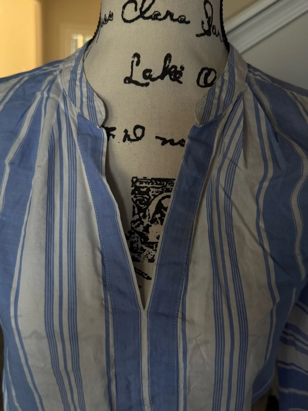 J. Crew Blue and White Striped - Picture 3 of 10